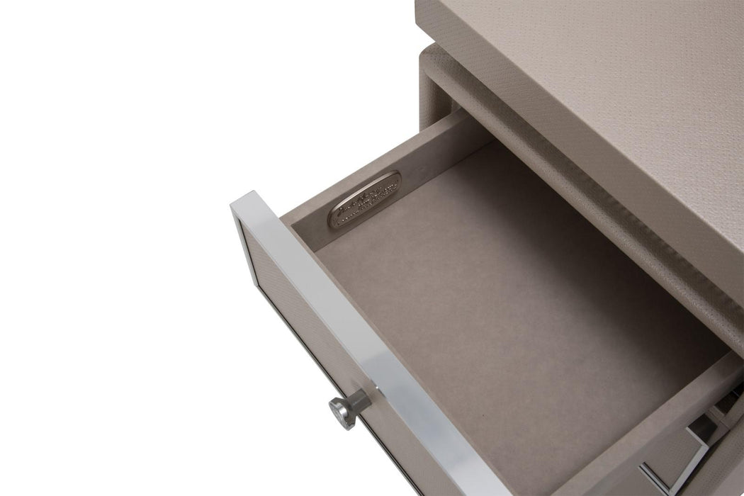 Glimmering Heights Upholstered Vanity w/ Mirror in Ivory 9011058/68-111 - Furniture Max (Falls Church,VA) *