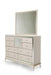 Hollywood Loft Upholstered Dresser in Frost - Furniture Max (Falls Church,VA) *