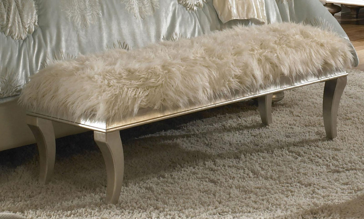 Hollywood Swank Bed Bench in Platinum - Furniture Max (Falls Church,VA) *