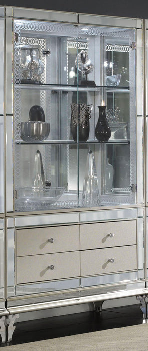 Hollywood Swank Curio w/ Drawer Base in Pearl Caviar NT03515-11 - Furniture Max (Falls Church,VA) *
