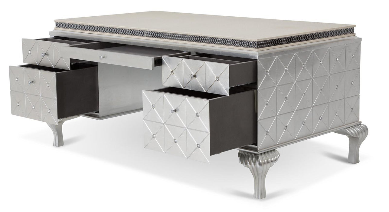 Hollywood Swank Desk in Pearl Caviar - Furniture Max (Falls Church,VA) *