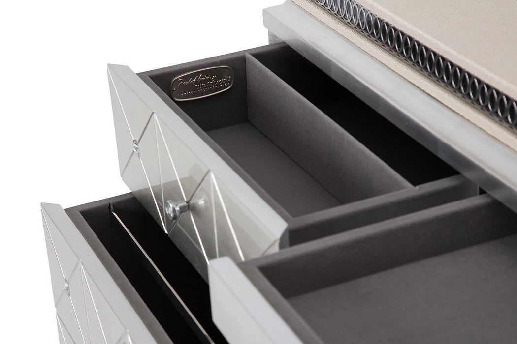 Hollywood Swank Desk in Pearl Caviar - Furniture Max (Falls Church,VA) *