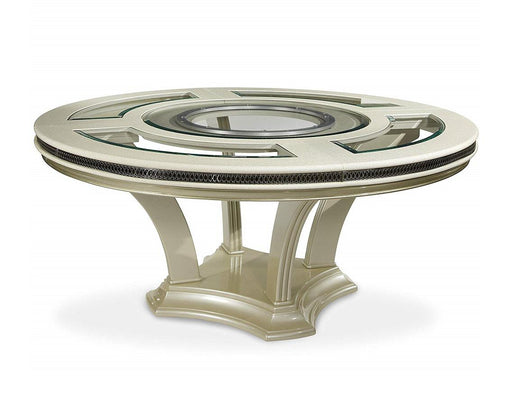 Hollywood Swank Round Dining Table in Pearl Caviar - Furniture Max (Falls Church,VA) *
