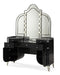 Hollywood Swank Upholstered Vanity in Black Iguana - Furniture Max (Falls Church,VA) *