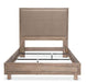 Hudson Ferry Queen Diamond-Quilted Tufted Panel Bed in Driftwood (Brown Fabric) - Furniture Max (Falls Church,VA) *