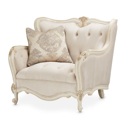 Lavelle Melange Wood Trim Chair and a Half in Ivory Classic Pearl - Furniture Max (Falls Church,VA) *