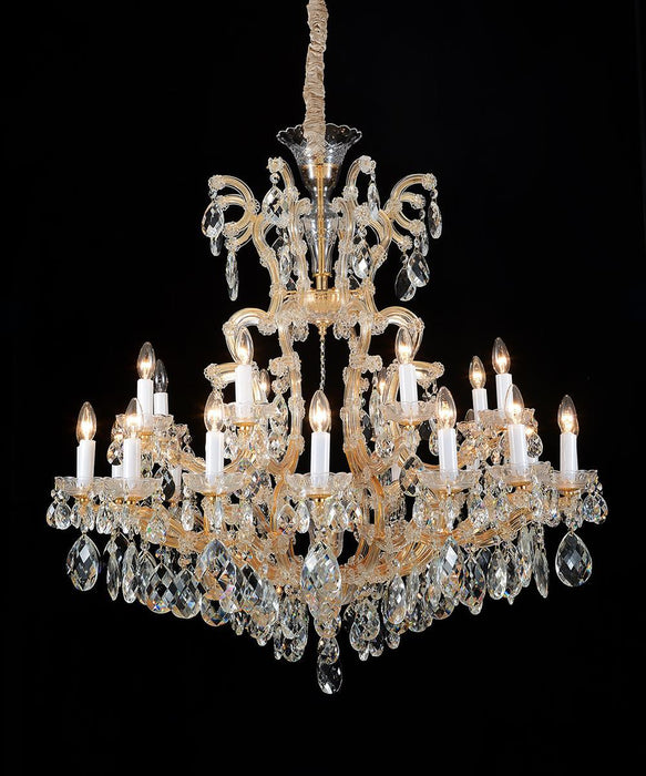 Lighting La Scala 19 Light Chandelier in Cognac and Gold - Furniture Max (Falls Church,VA) *
