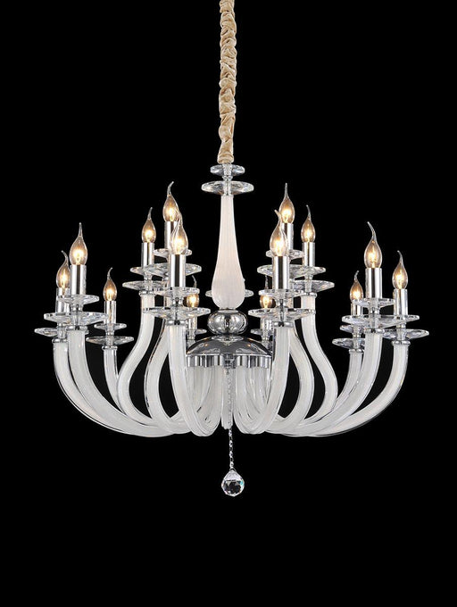 Lighting San Marco 15 Light Chandelier in Opalescent and Chrome - Furniture Max (Falls Church,VA) *
