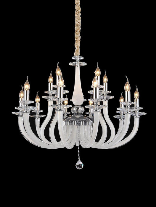 Lighting San Marco 15 Light Chandelier in Opalescent and Chrome - Furniture Max (Falls Church,VA) *