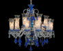 Lighting Winter Palace 18 Light Chandelier in Blue, Clear and Gold - Furniture Max (Falls Church,VA) *