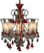 Lighting Winter Palace 8 Light Chandelier in Red, Clear and Gold - Furniture Max (Falls Church,VA) *