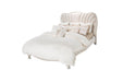 London Place King Upholstered Panel Bed in Creamy Pearl - Furniture Max (Falls Church,VA) *