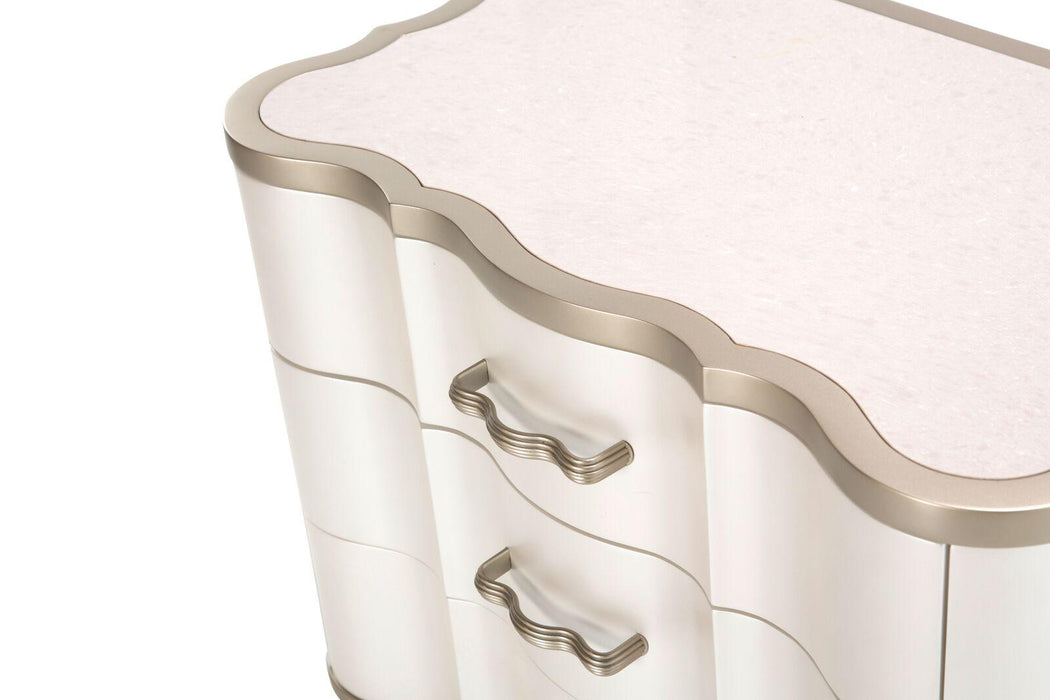 London Place Nightstand in Creamy Pearl - Furniture Max (Falls Church,VA) *