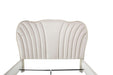 London Place Queen Upholstered Panel Bed in Creamy Pearl - Furniture Max (Falls Church,VA) *
