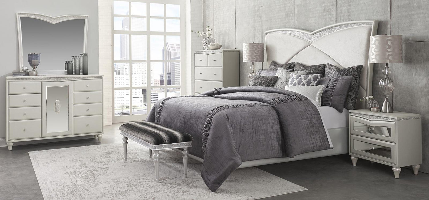 Melrose Plaza King Upholstered Bed in Dove 9019000EK-118 - Furniture Max (Falls Church,VA) *