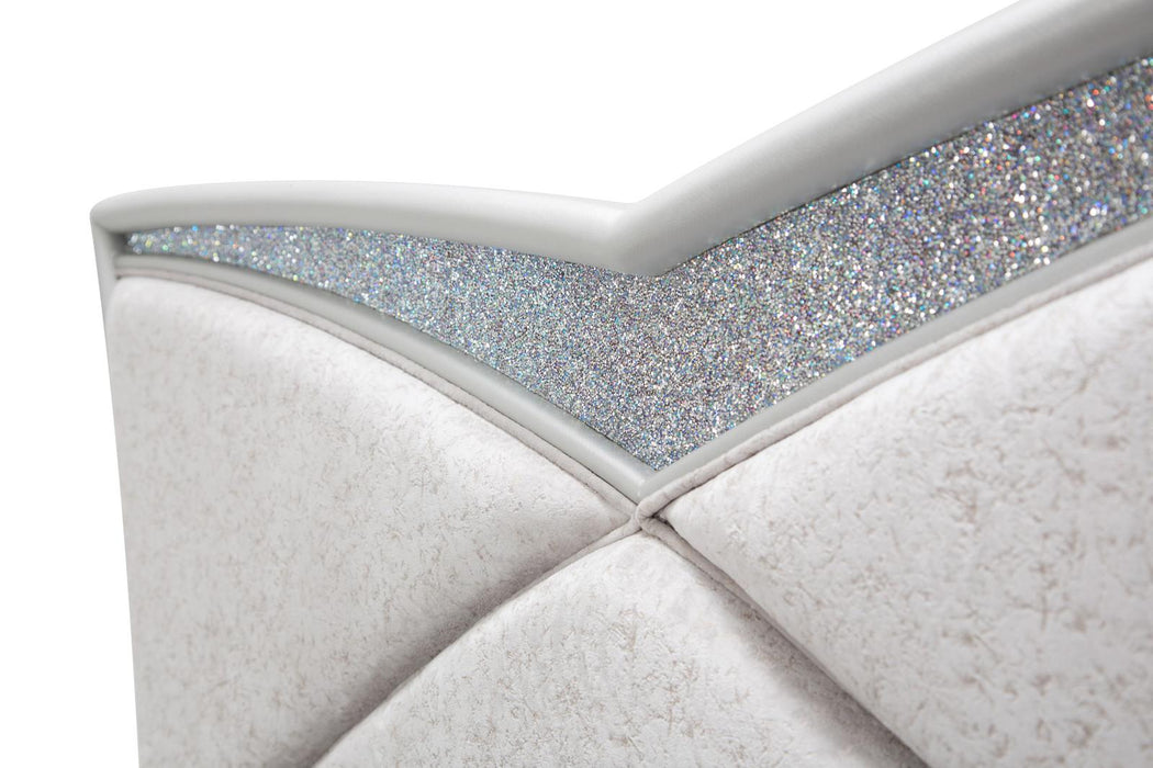 Melrose Plaza King Upholstered Bed in Dove 9019000EK-118 - Furniture Max (Falls Church,VA) *