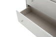 Melrose Plaza Upholstered Five Drawer Chest in Dove - Furniture Max (Falls Church,VA) *