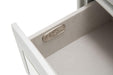 Melrose Plaza Upholstered Nightstand in Dove - Furniture Max (Falls Church,VA) *