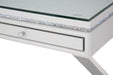 Melrose Plaza Writing Desk with Glass Top in Dove 9019277-217-118 - Furniture Max (Falls Church,VA) *
