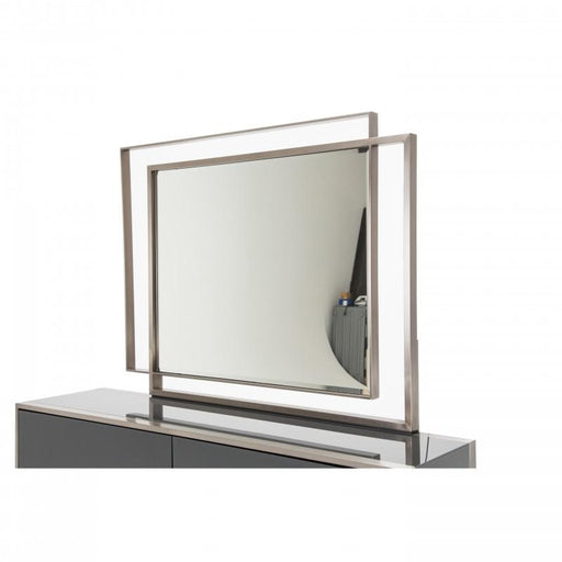 Metro Lights Metal Wall Mirror in Midnight - Furniture Max (Falls Church,VA) *