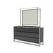 Metro Lights Metal Wall Mirror in Midnight - Furniture Max (Falls Church,VA) *