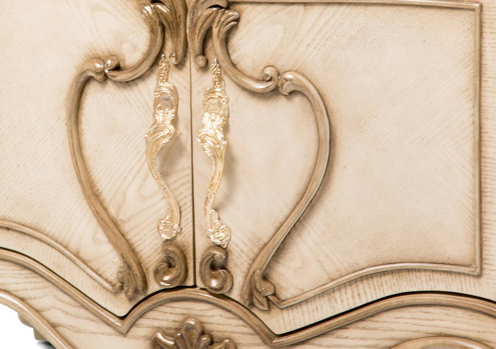 Platine de Royale 2 Door Nightstand  in Champagne - Furniture Max (Falls Church,VA) *