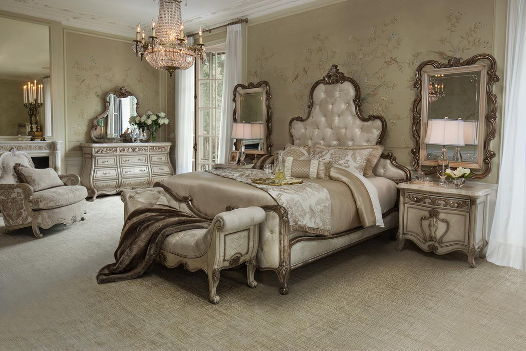 Platine de Royale 2 Door Nightstand  in Champagne - Furniture Max (Falls Church,VA) *