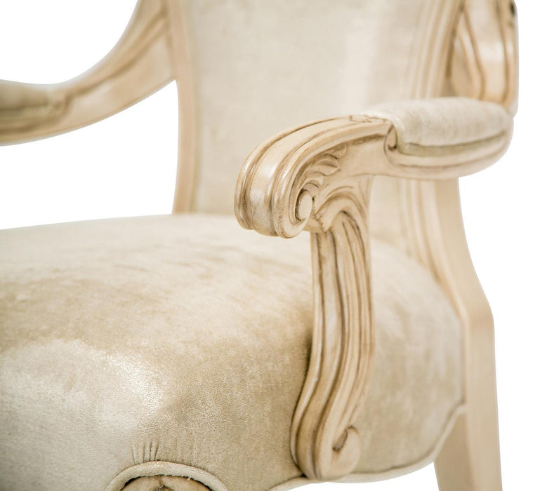 Platine de Royale Arm Chair in Champagne (Set of 2) - Furniture Max (Falls Church,VA) *