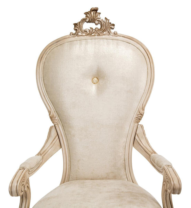 Platine de Royale Arm Chair in Champagne (Set of 2) - Furniture Max (Falls Church,VA) *