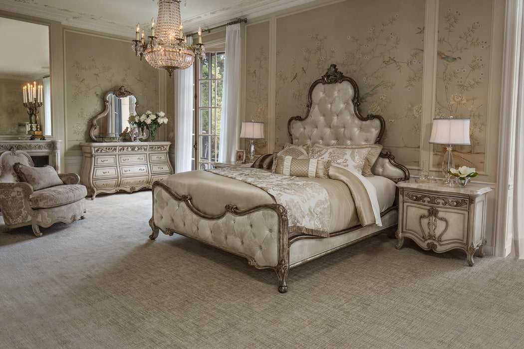 Platine de Royale Queen Panel Bed in Antique Platinum 09000QNPL3-101 - Furniture Max (Falls Church,VA) *
