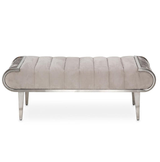 Roxbury Park Channel Tufted Bed Bench in Stainless Steel - Furniture Max (Falls Church,VA) *