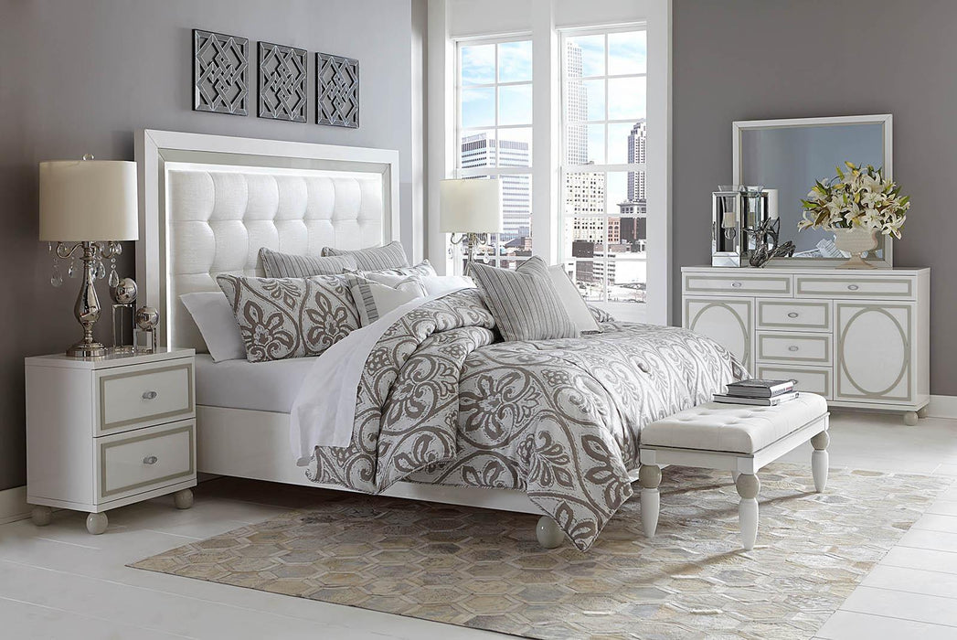 Sky Tower 2 Drawer Nightstand in White Cloud - Furniture Max (Falls Church,VA) *