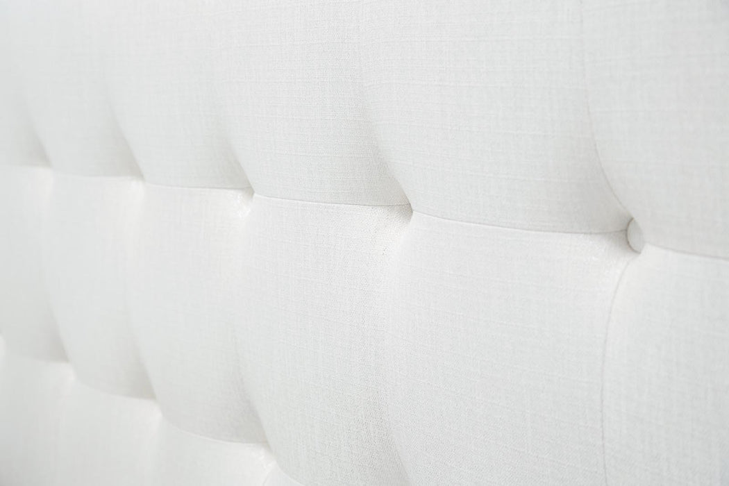 Sky Tower Queen Upholstered Platform Bed in White Cloud - Furniture Max (Falls Church,VA) *