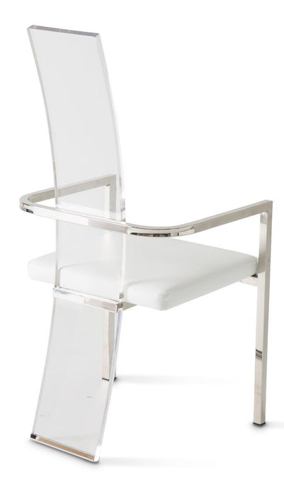 State St Arm Chair in Glossy White (Set of 2) - Furniture Max (Falls Church,VA) *