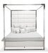 State St Queen Metal Canopy Bed in Glossy White - Furniture Max (Falls Church,VA) *