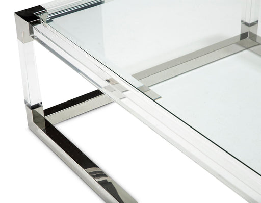 State St Rectangular Cocktail Table in Stainless Steel - Furniture Max (Falls Church,VA) *