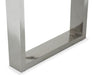 State St Rectangular Dining Table with Glass Top in Glossy White - Furniture Max (Falls Church,VA) *