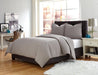 Trent 3-pc Queen Coverlet/Duvet Set in Gray - Furniture Max (Falls Church,VA) *