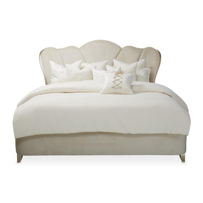 Villa Cherie Eastern King Channel Tufted Upholstered Bed in Caramel - Furniture Max (Falls Church,VA) *