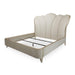 Villa Cherie Queen Channel Tufted Upholstered Bed in Caramel - Furniture Max (Falls Church,VA) *