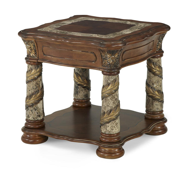 Villa Valencia End Table in Classic Chestnut 72202-55 - Furniture Max (Falls Church,VA) *