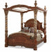 Villa Valencia King Poster Bed with Canopy in Chestnut - Furniture Max (Falls Church,VA) *
