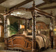 Villa Valencia King Poster Bed with Canopy in Chestnut - Furniture Max (Falls Church,VA) *
