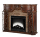 Windsor Court 2pc Fireplace w/Insert, Heater and LED Lights in Vintage Fruitwood - Furniture Max (Falls Church,VA) *