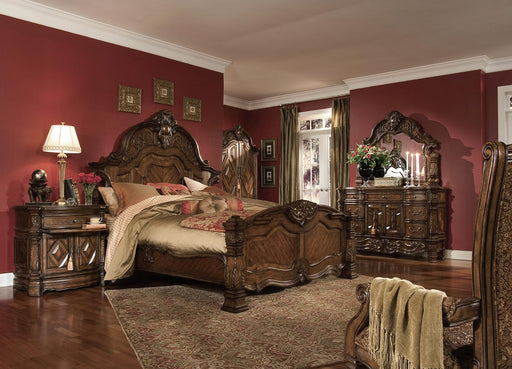 Windsor Court King Mansion Bed in Vintage Fruitwood finish - Furniture Max (Falls Church,VA) *