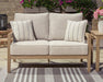 Hallow Creek Outdoor Loveseat with Cushion - Furniture Max (Falls Church,VA) *