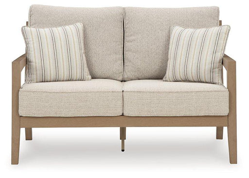 Hallow Creek Outdoor Loveseat with Cushion - Furniture Max (Falls Church,VA) *