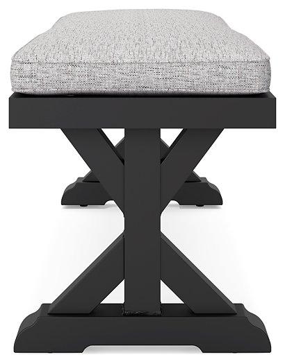 Beachcroft Outdoor Bench with Cushion - Furniture Max (Falls Church,VA) *