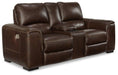 Alessandro Power Reclining Loveseat with Console - Furniture Max (Falls Church,VA) *