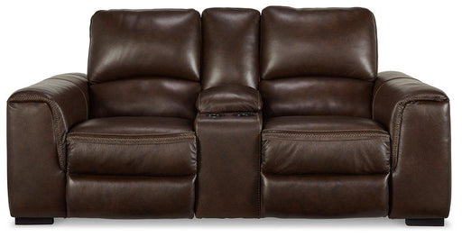 Alessandro Power Reclining Loveseat with Console - Furniture Max (Falls Church,VA) *